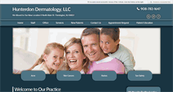 Desktop Screenshot of hunterdondermatology.com