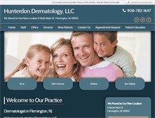 Tablet Screenshot of hunterdondermatology.com